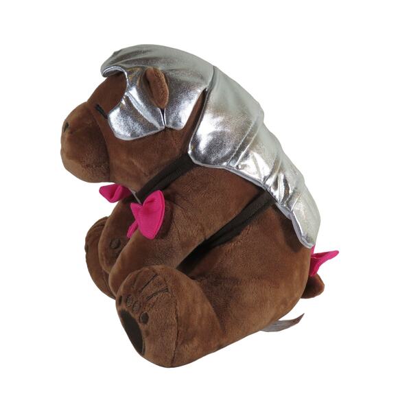 Critical Role Vex Trinket Plush Bear, Knight Helmet Pink Bows Legend Vox Machina - Picture 2 of 13